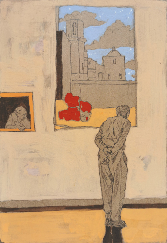 nostalgie de l'astre 9 - 21x30 - tempera